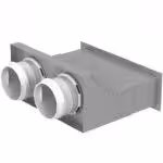 Ventilfeste vegg horisont Ø75x2 st
