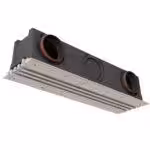 Frameless slot ventilation diffuser ERGOVENT LINEO-PRO CONDI-160 (thermally insulated EPP plenum / 160 mm duct conections / 3 slots x 1000 mm x 20 mm)