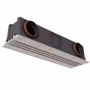 Frameless slot ventilation diffuser ERGOVENT LINEO-PRO CONDI-160 (thermally insulated EPP plenum / 160 mm duct conections / 3 slots x 1000 mm x 20 mm)
