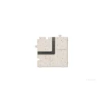 Corner connection for  ERGOVENT LINEO-PRO PUZZLE diffuser (1 slot x 20 mm / 90 degree RIGHT ANGLE CORNER)