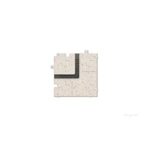 Ergovent MULPRO-3 – Corner connection for ERGOVENT LINEO-PRO PUZZLE diffuser (1 slot x 20 mm / 90 degree RIGHT ANGLE CORNER)