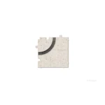 Corner connection for ERGOVENT LINEO-PRO PUZZLE diffuser (1 slot x 20 mm / 90 degree  ROUNDED  CORNER)